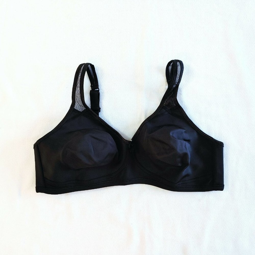 WonderBra W2483 No Poke Bra 40C  Side-Stay Wire Free Full Coverage Bra Black